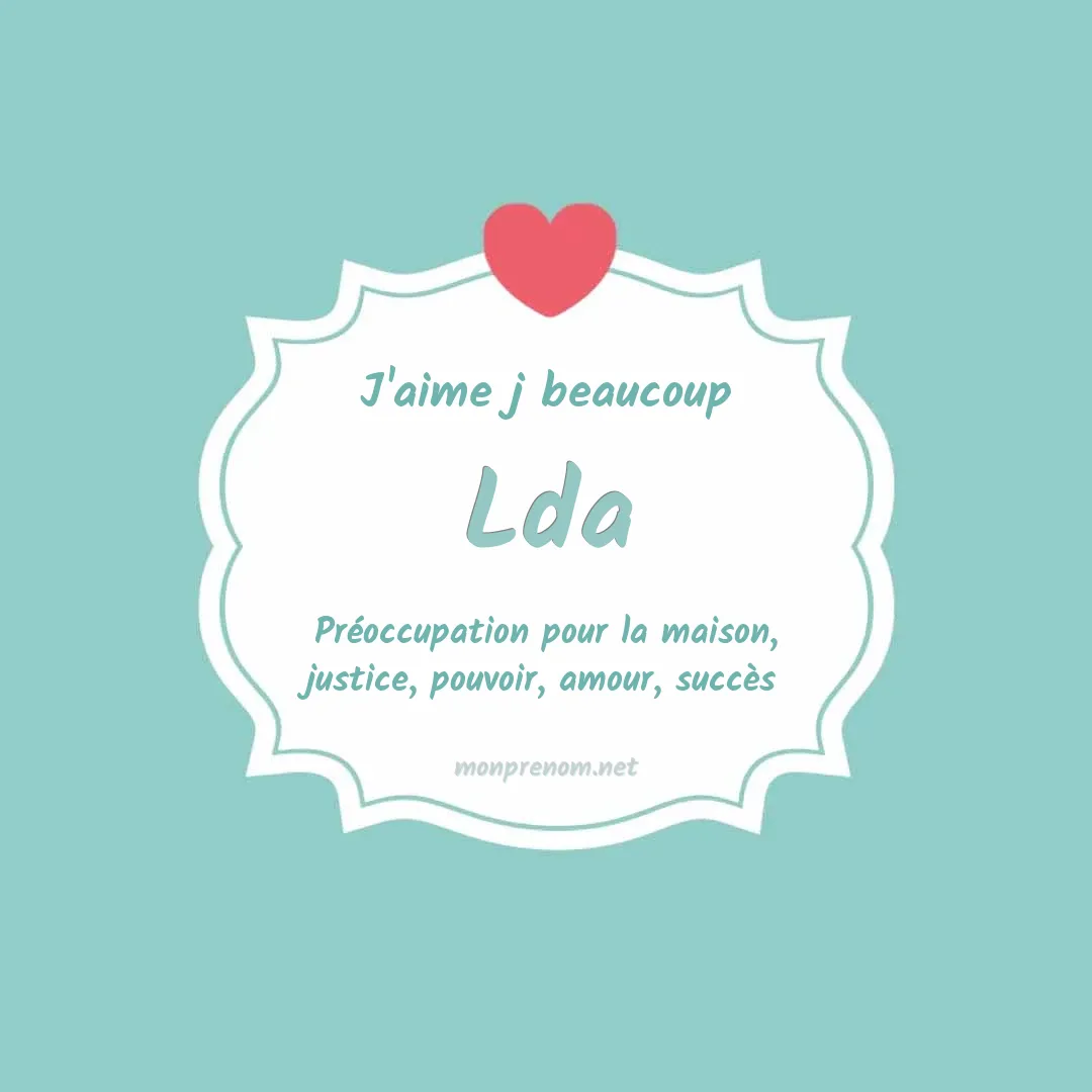 j'aime beaucoup Lda
