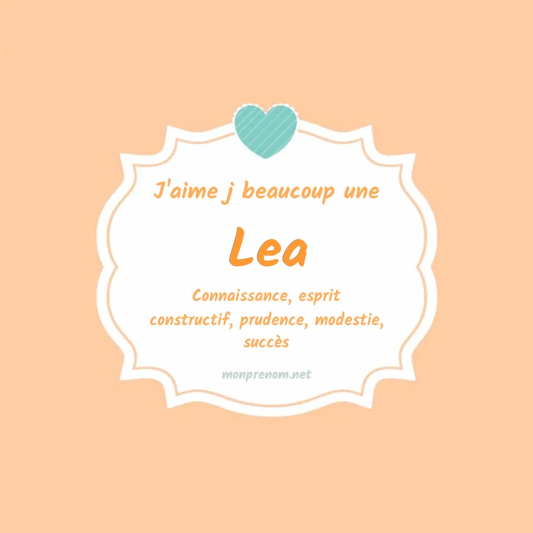 Signification du Pr nom Lea