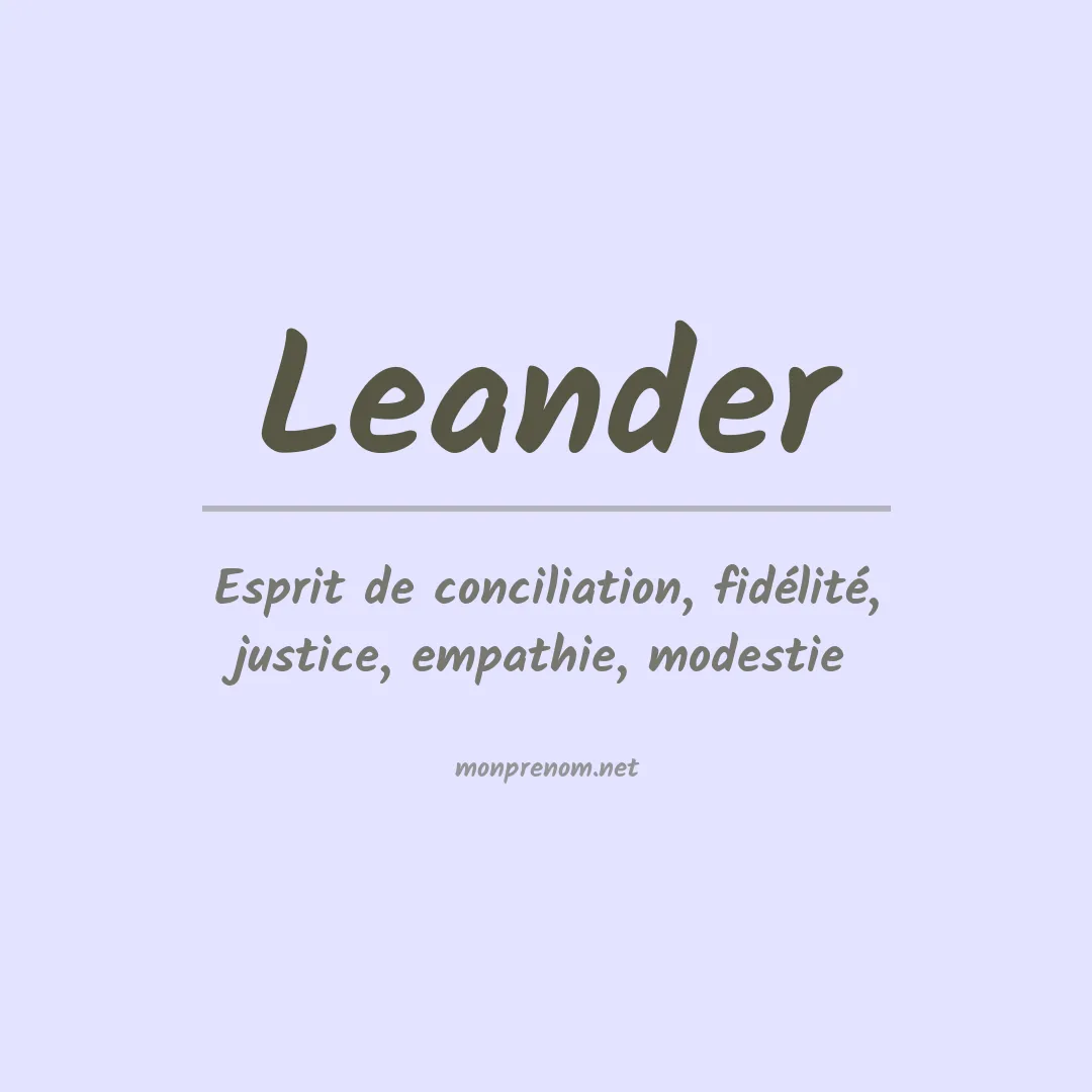 Signification du Prénom Leander