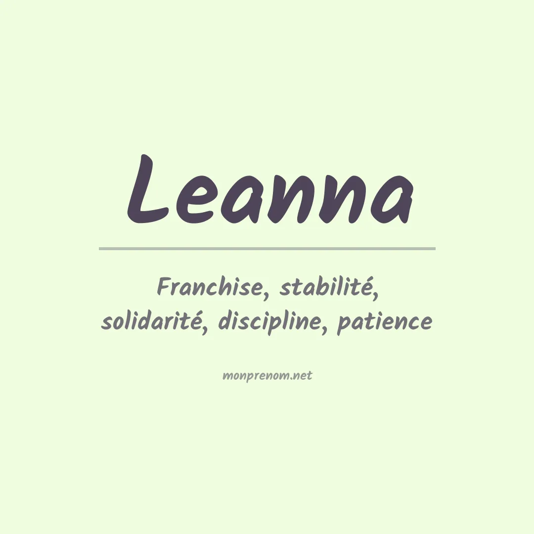 Signification du Prénom Leanna