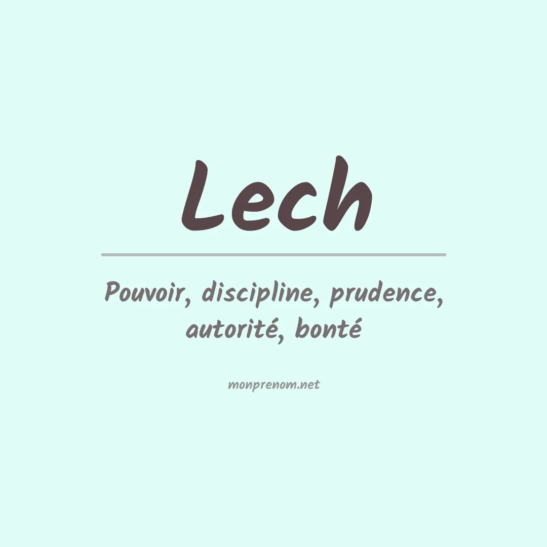 Signification du Prénom Lech