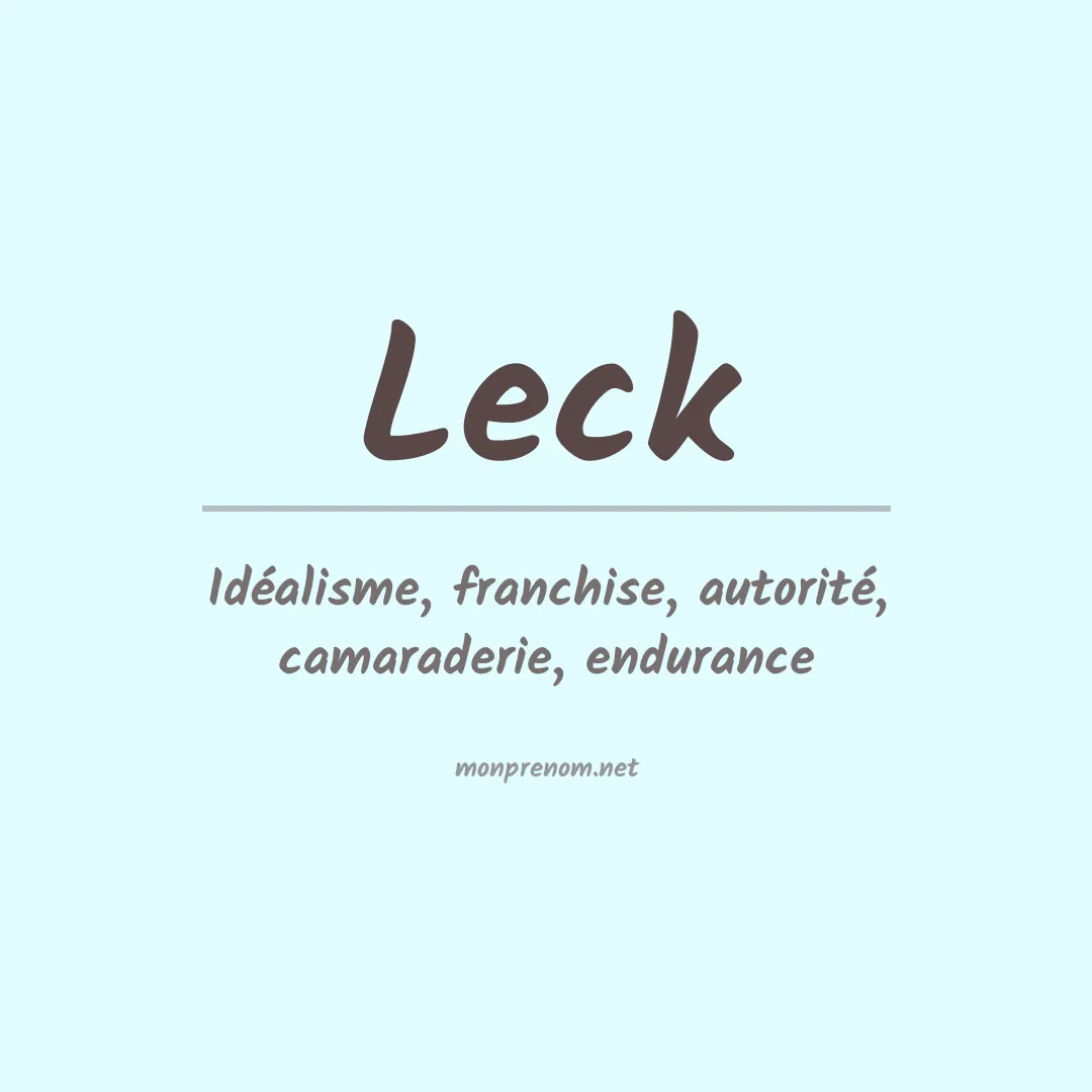 Signification du Prénom Leck