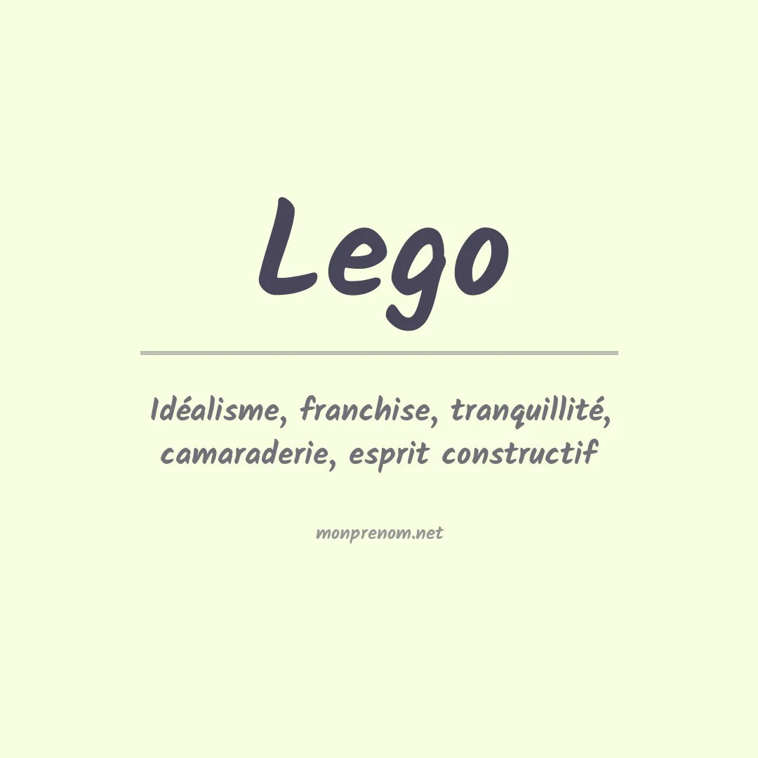 Signification du Prénom Lego