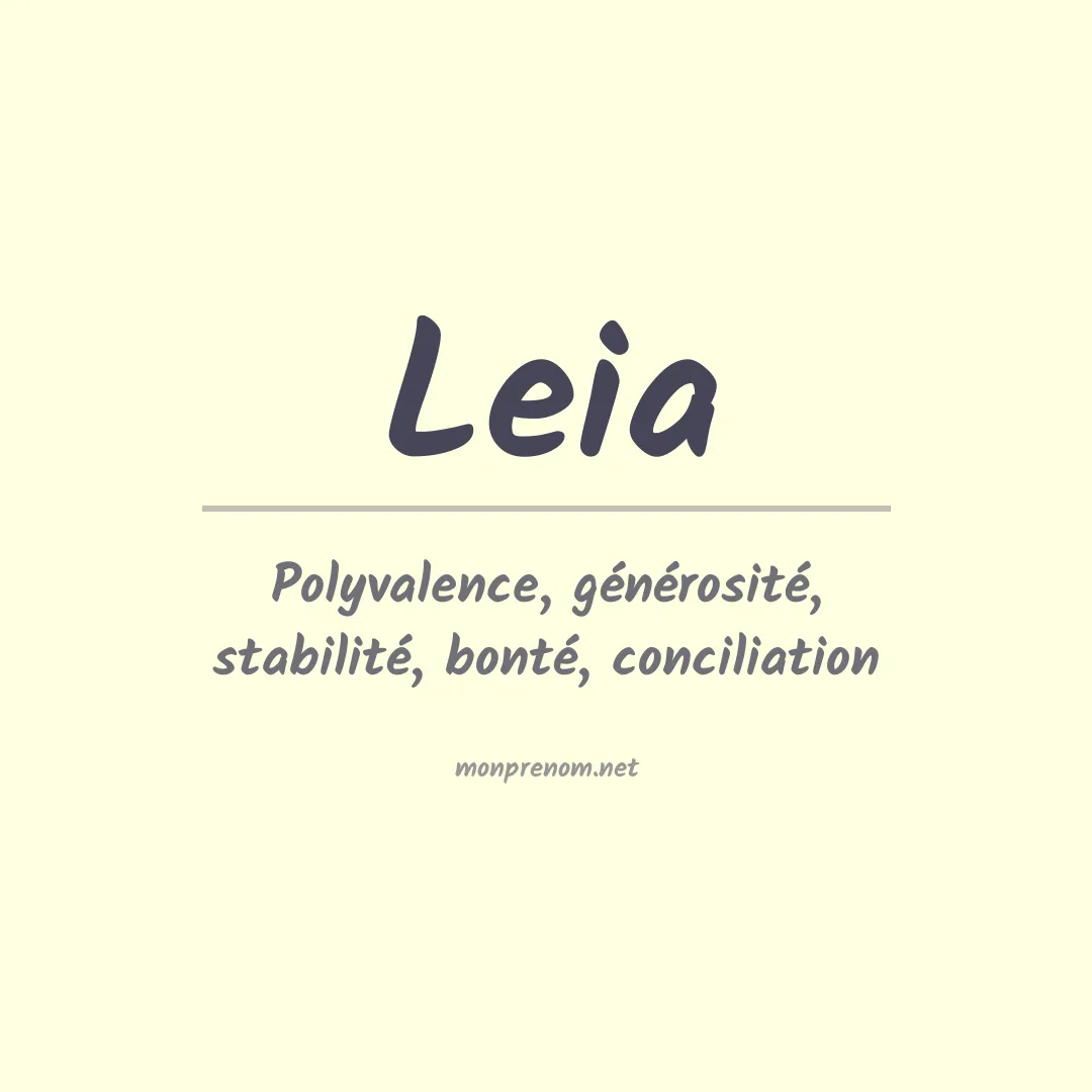 Signification du Prénom Leia