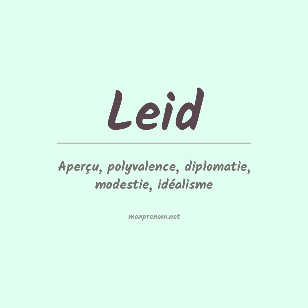 Signification du Prénom Leid