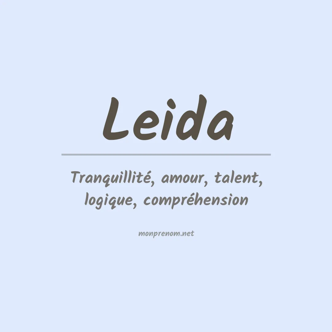 Signification du Prénom Leida