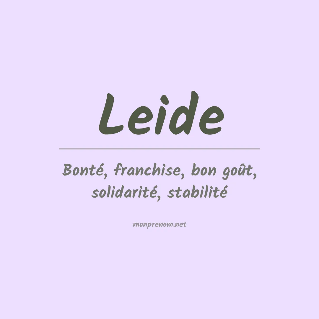 Signification du Prénom Leide