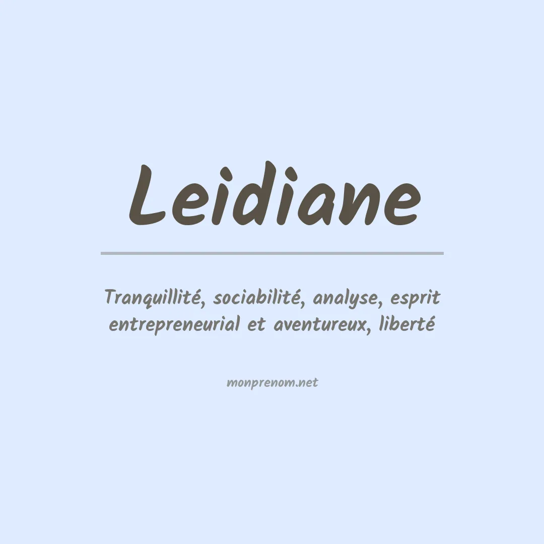 Signification du Prénom Leidiane