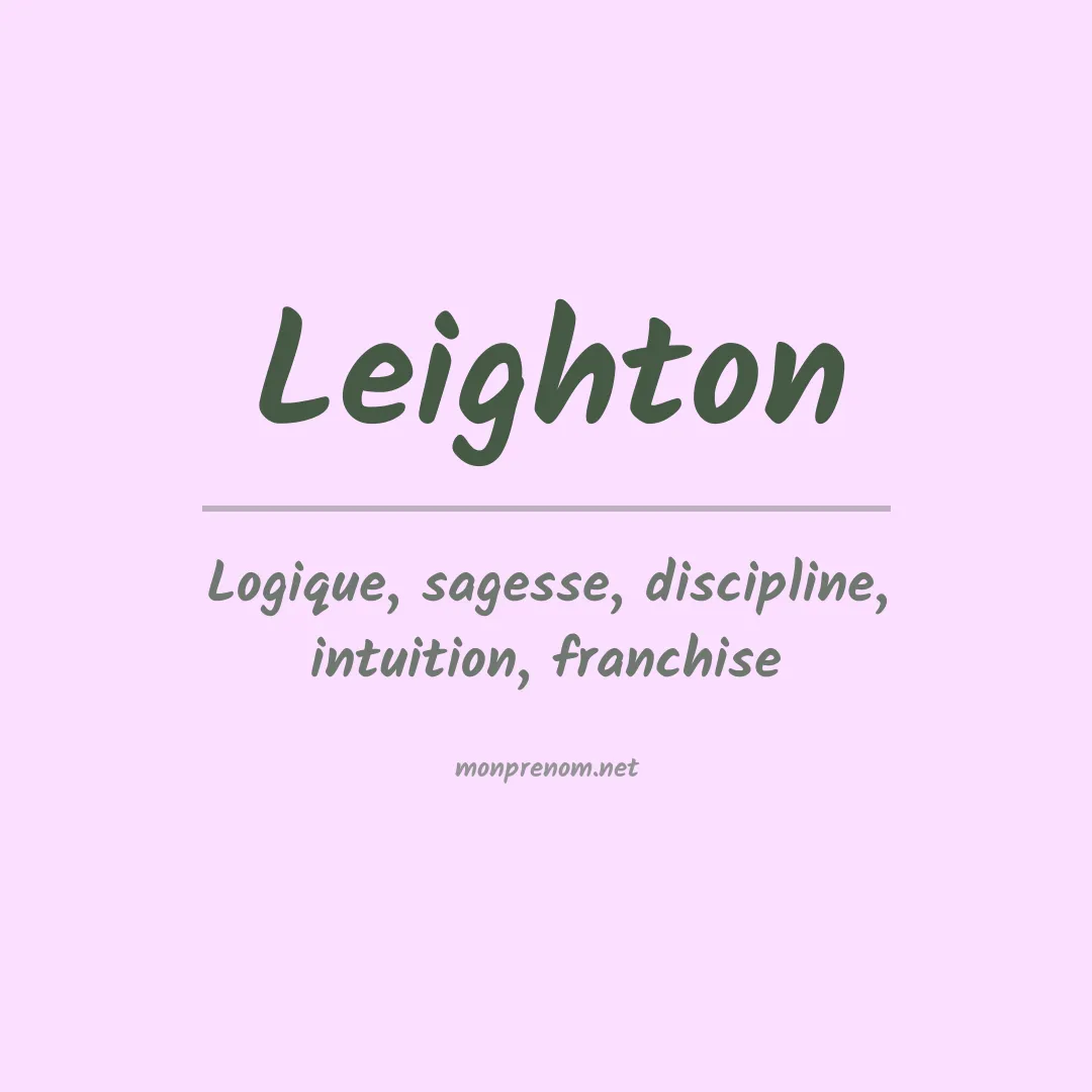 Signification du Prénom Leighton