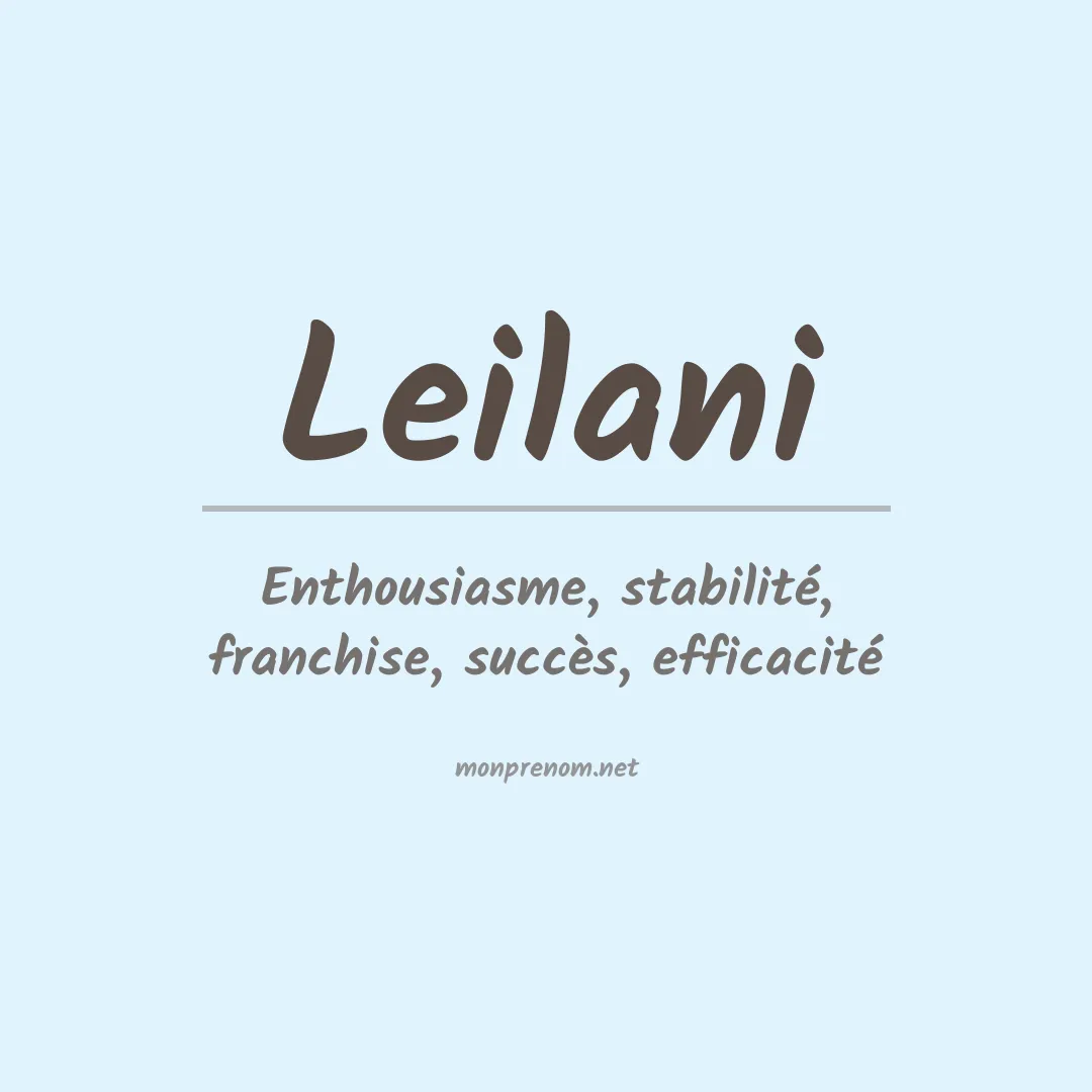 Signification du Prénom Leilani