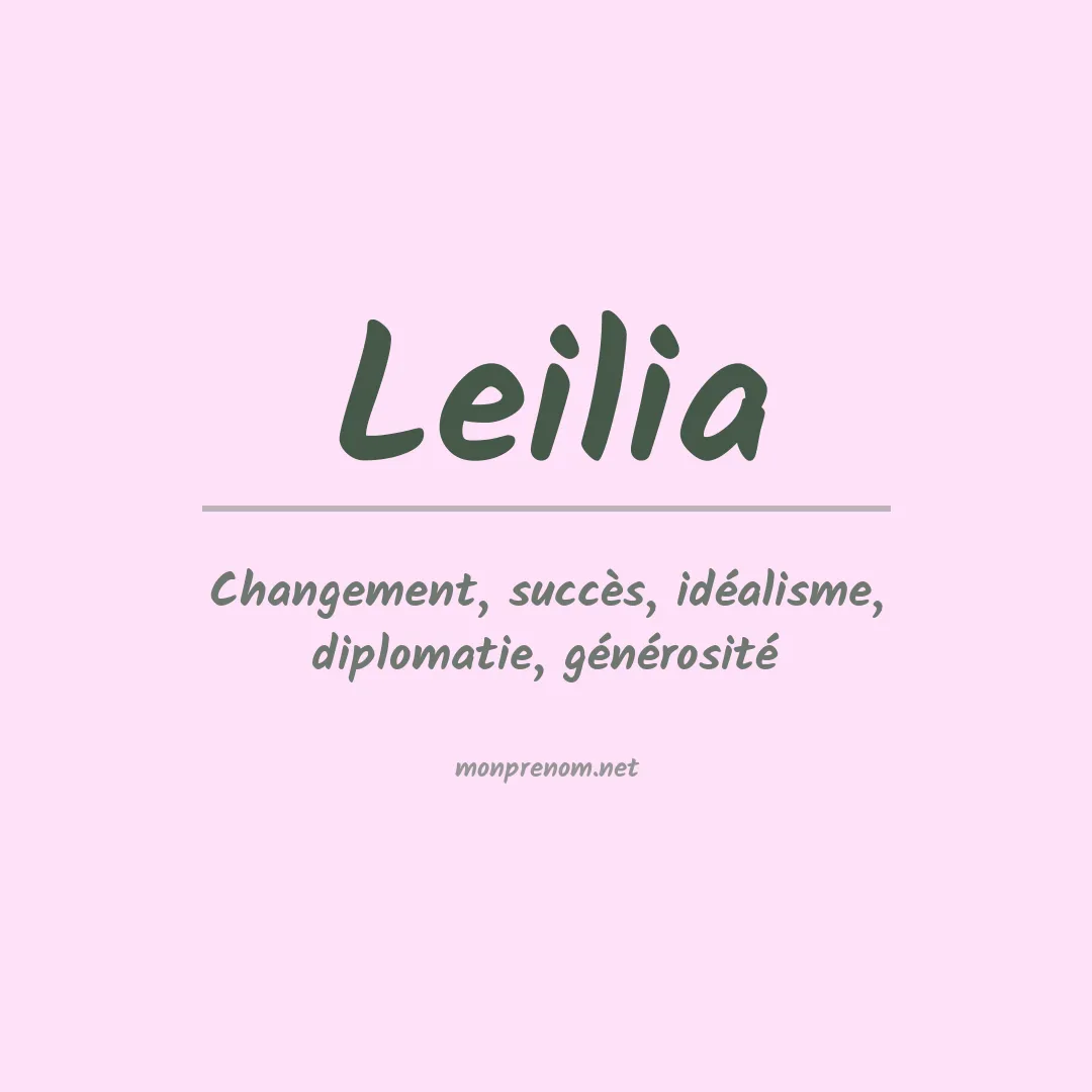 Signification du Prénom Leilia