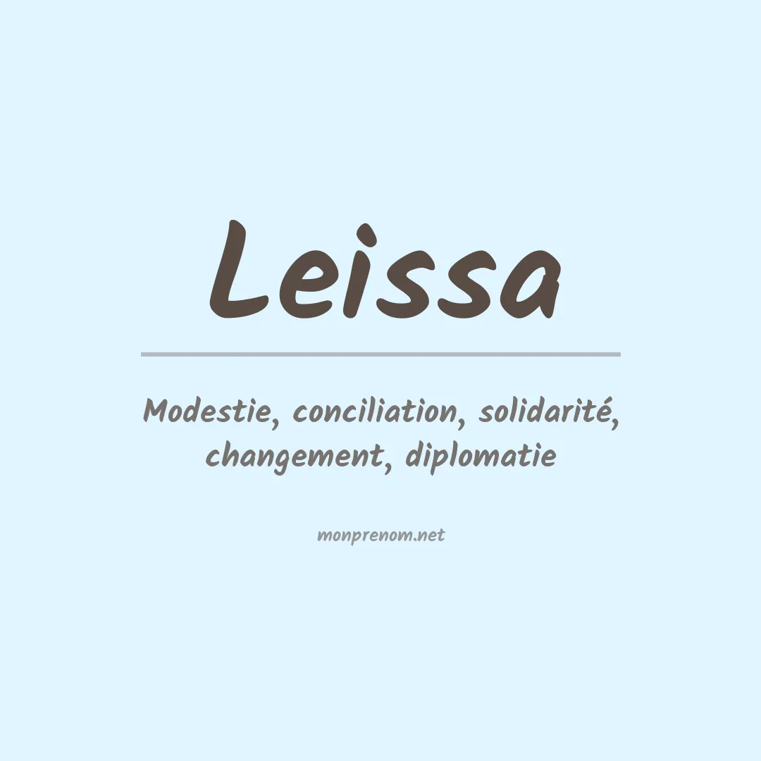 Signification du Prénom Leissa