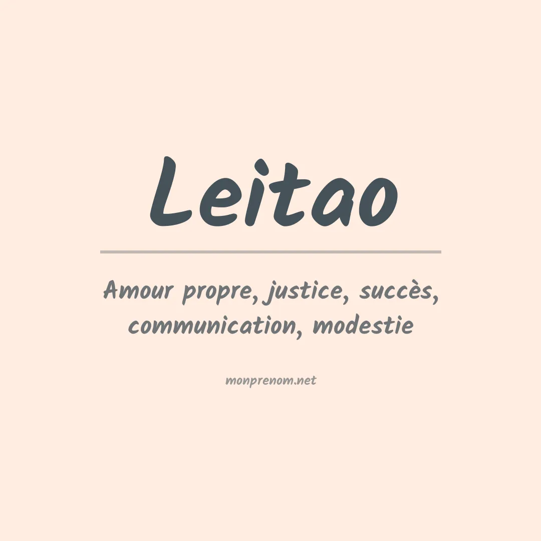 Signification du Prénom Leitao