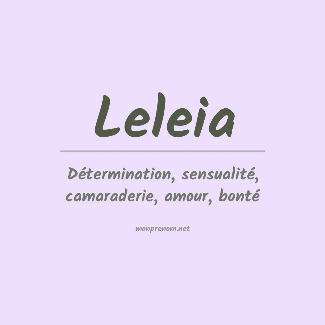 Signification du Prénom Leleia