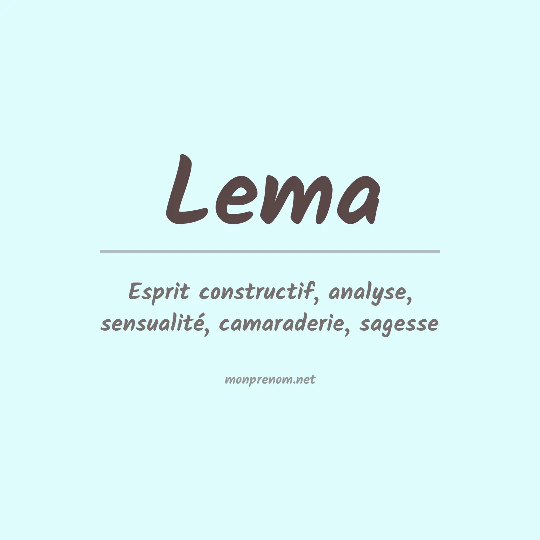 Signification du Prénom Lema