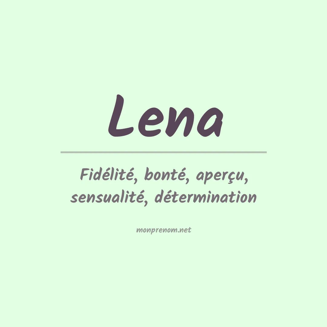 Signification du Prénom Lena