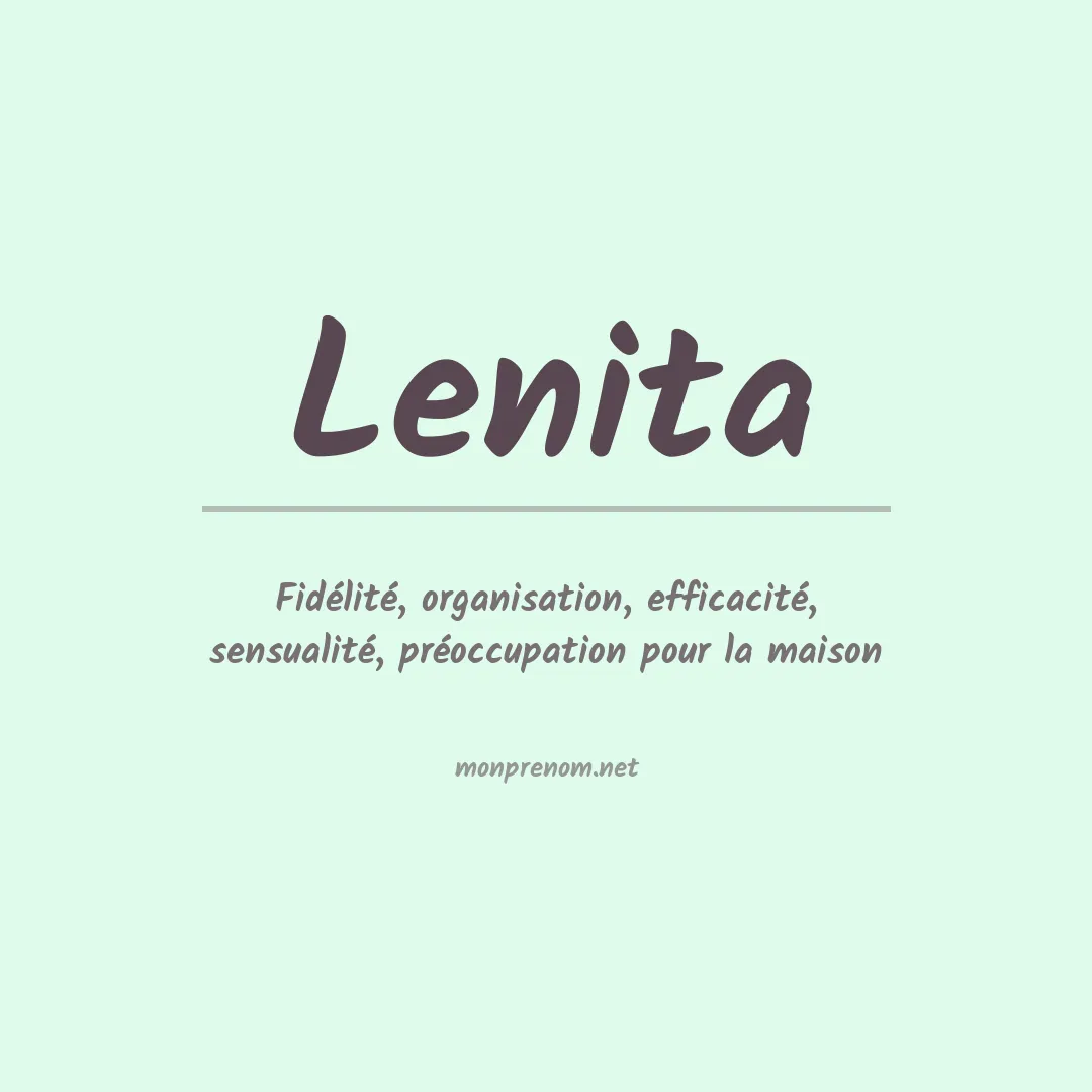 Signification du Prénom Lenita