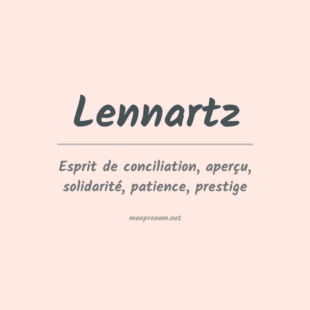 Signification du Prénom Lennartz