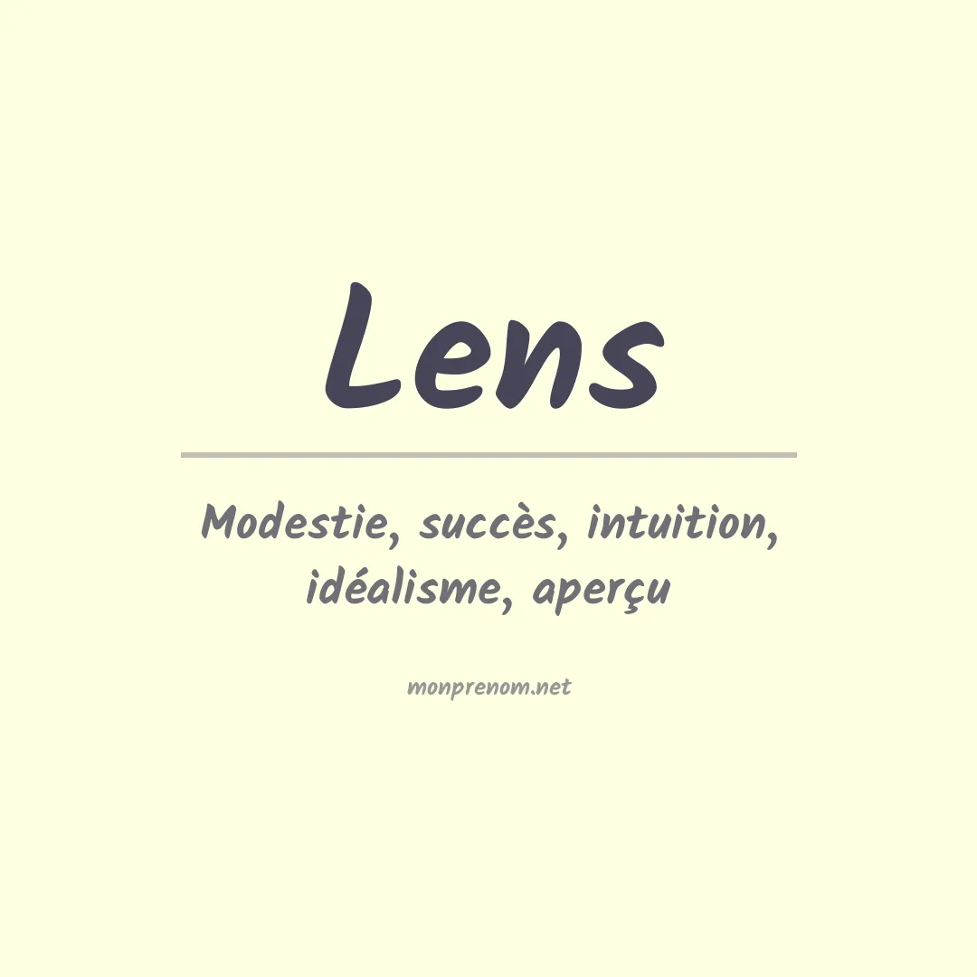 Signification du Prénom Lens Signification du Prénom Lens