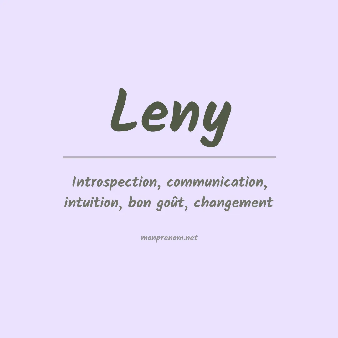 Signification du Prénom Leny