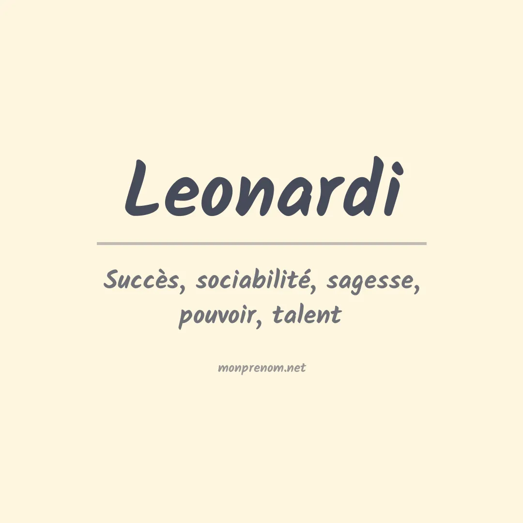 Signification du Prénom Leonardi