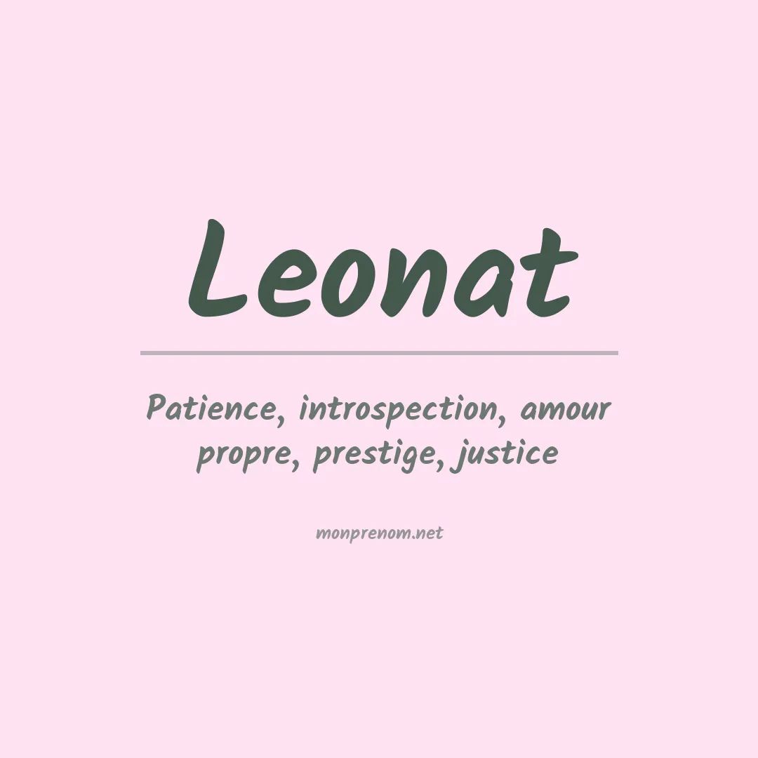 Signification du Prénom Leonat Signification du Prénom Leonat