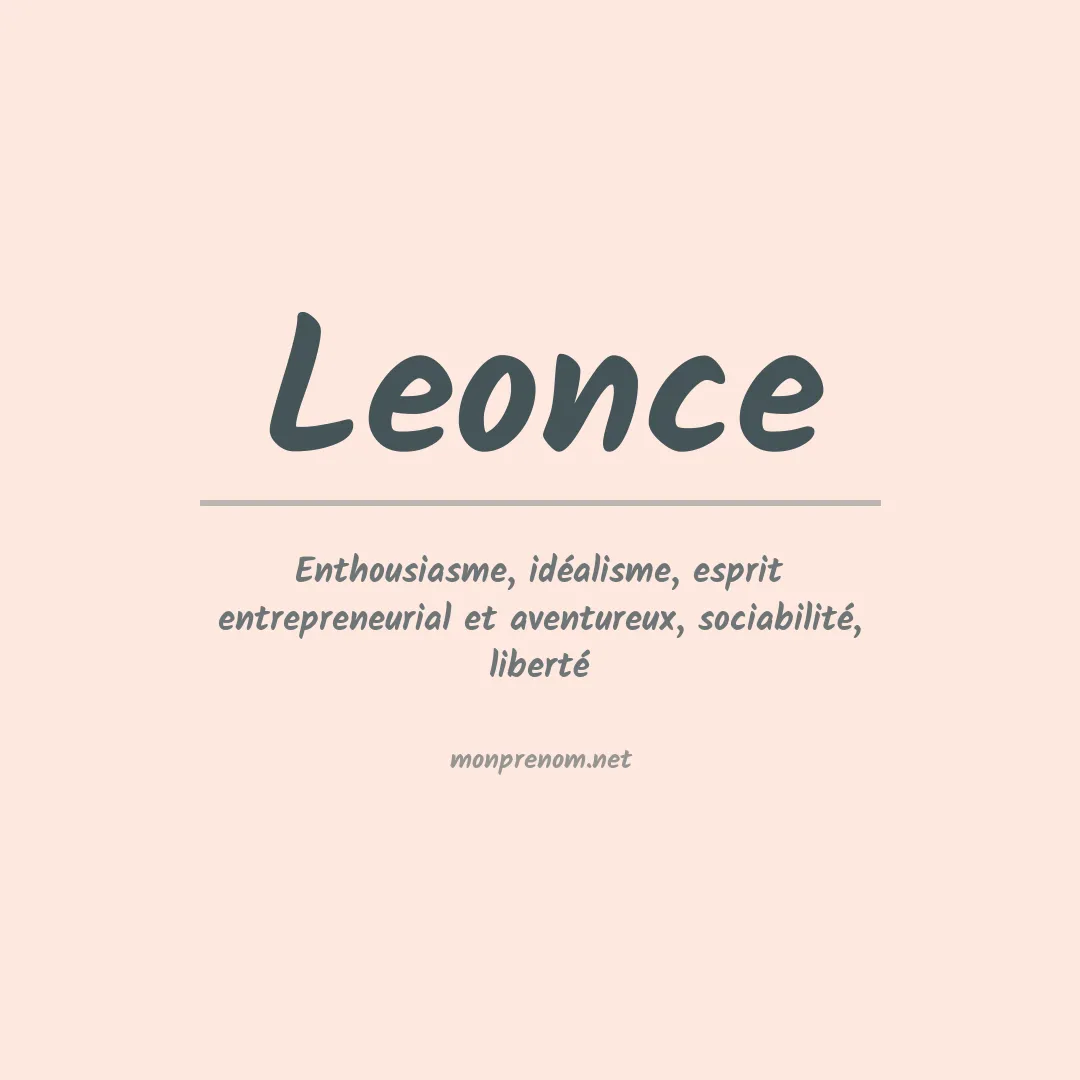 Signification du Prénom Leonce Signification du Prénom Leonce