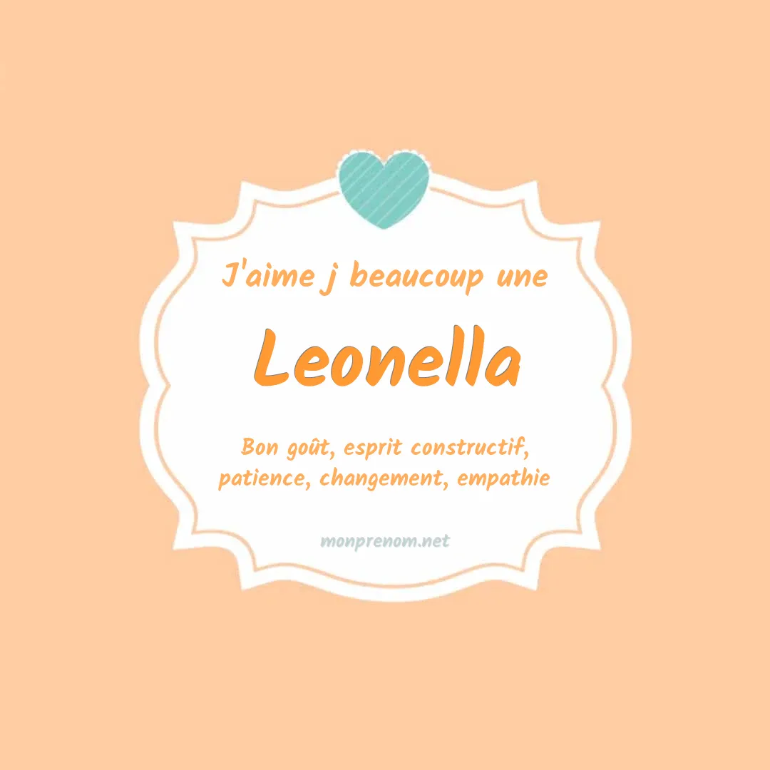 j'aime beaucoup Leonella