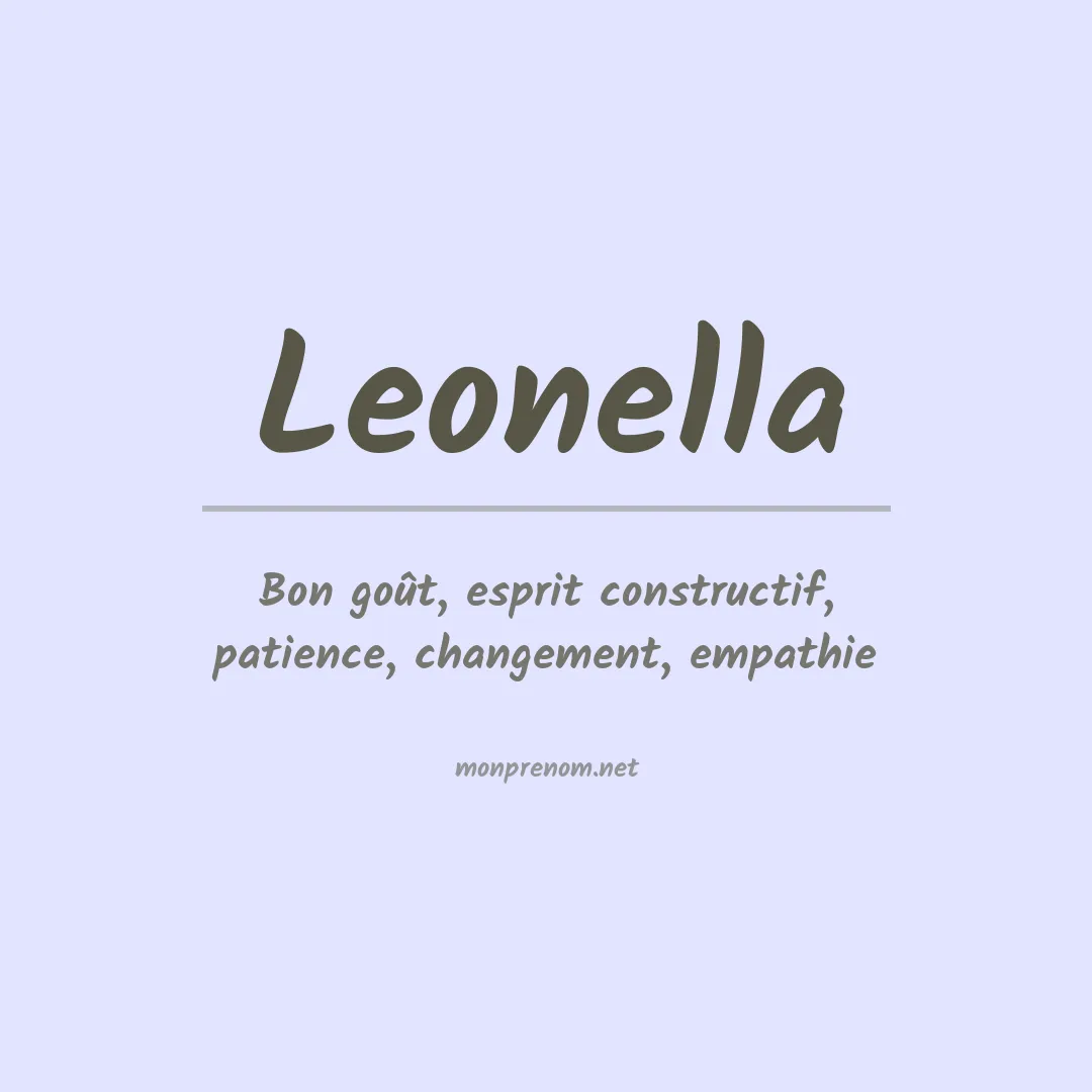 Signification du Prénom Leonella Signification du Prénom Leonella