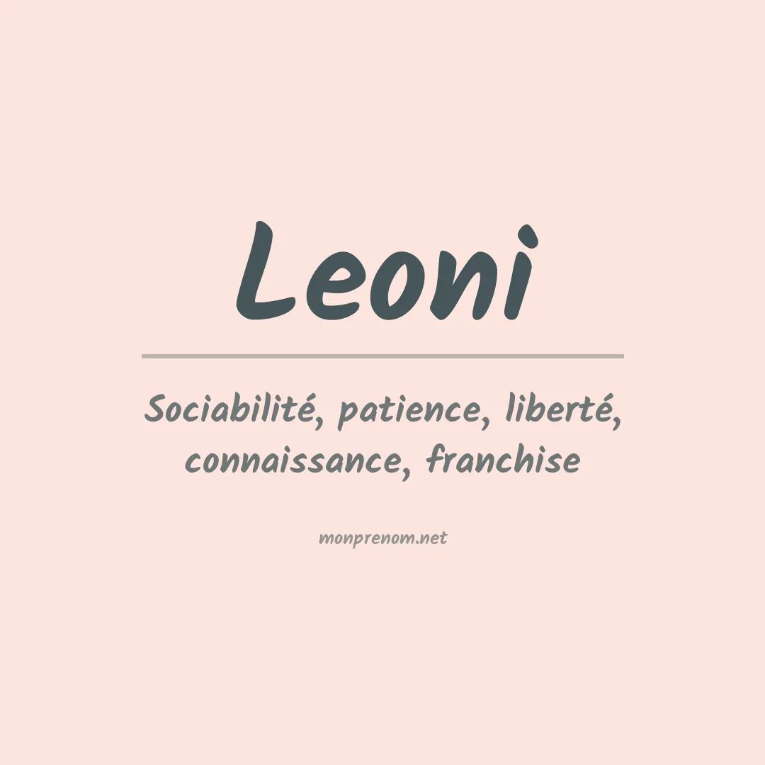 Signification du Prénom Leoni
