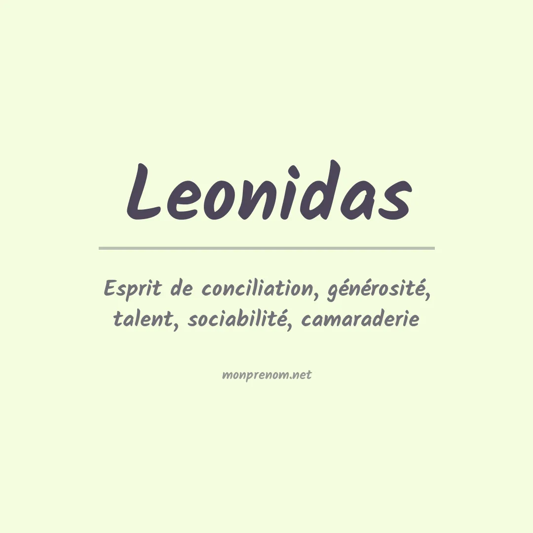 Signification du Prénom Leonidas
