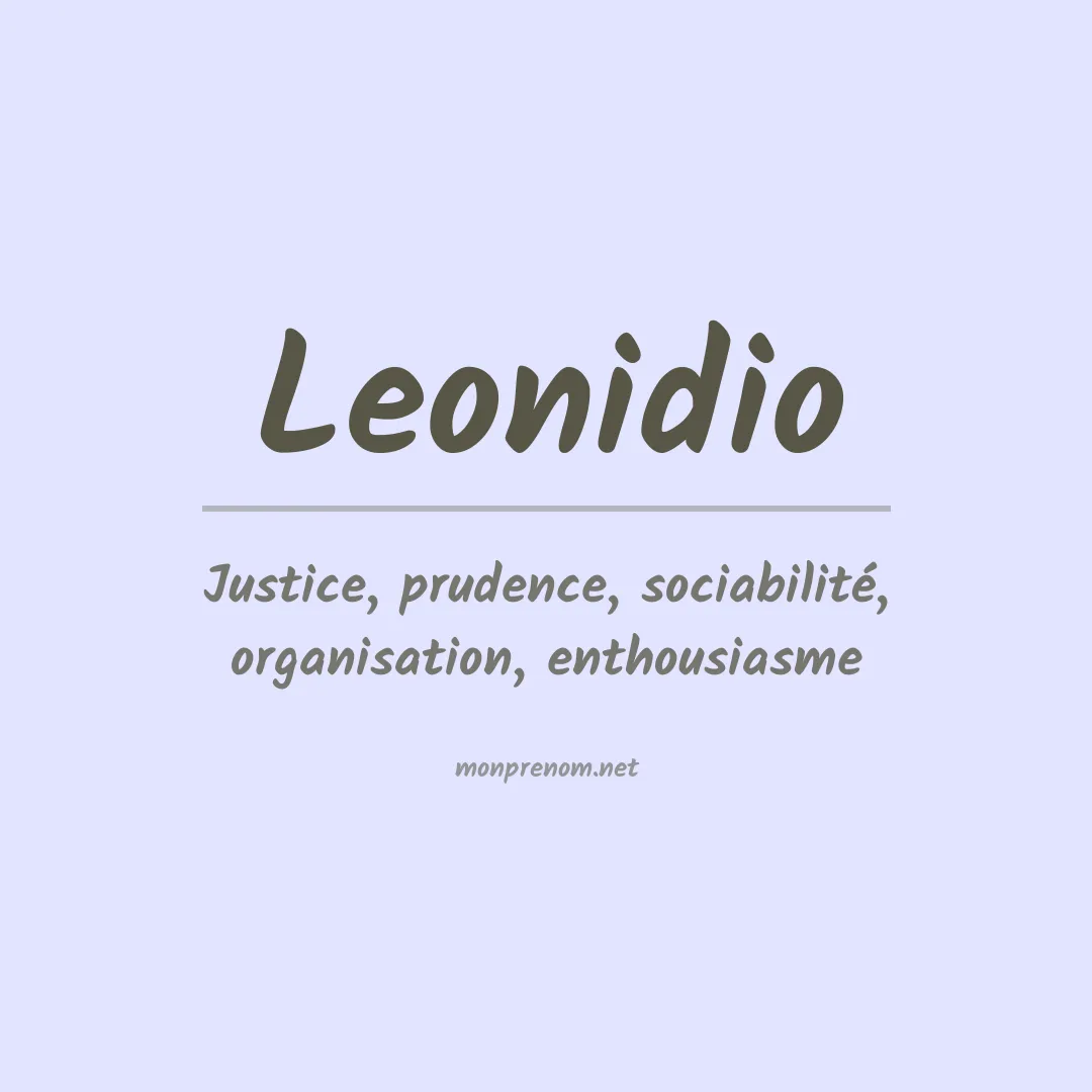 Signification du Prénom Leonidio