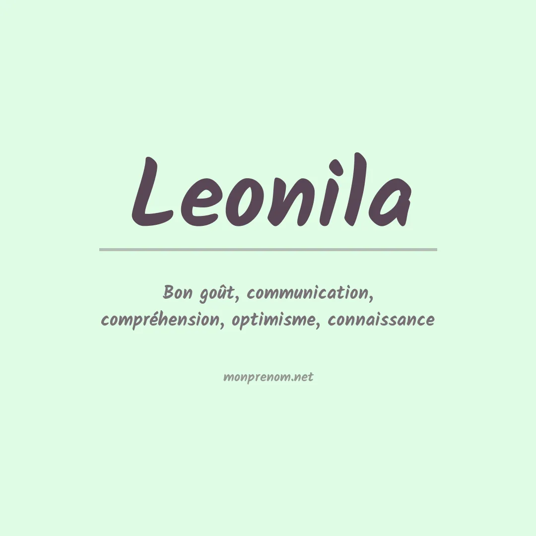 Signification du Prénom Leonila