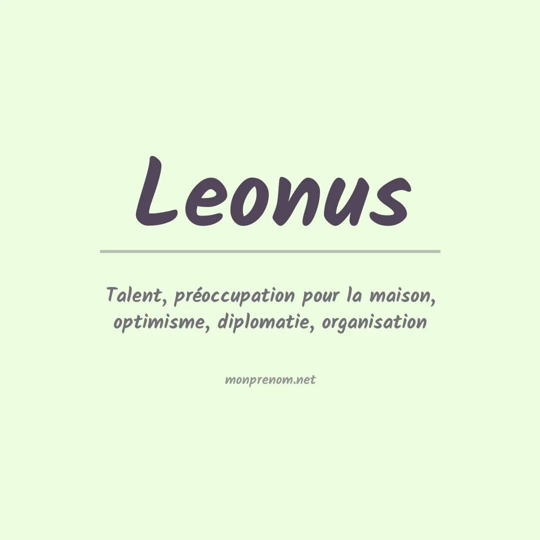 Signification du Prénom Leonus