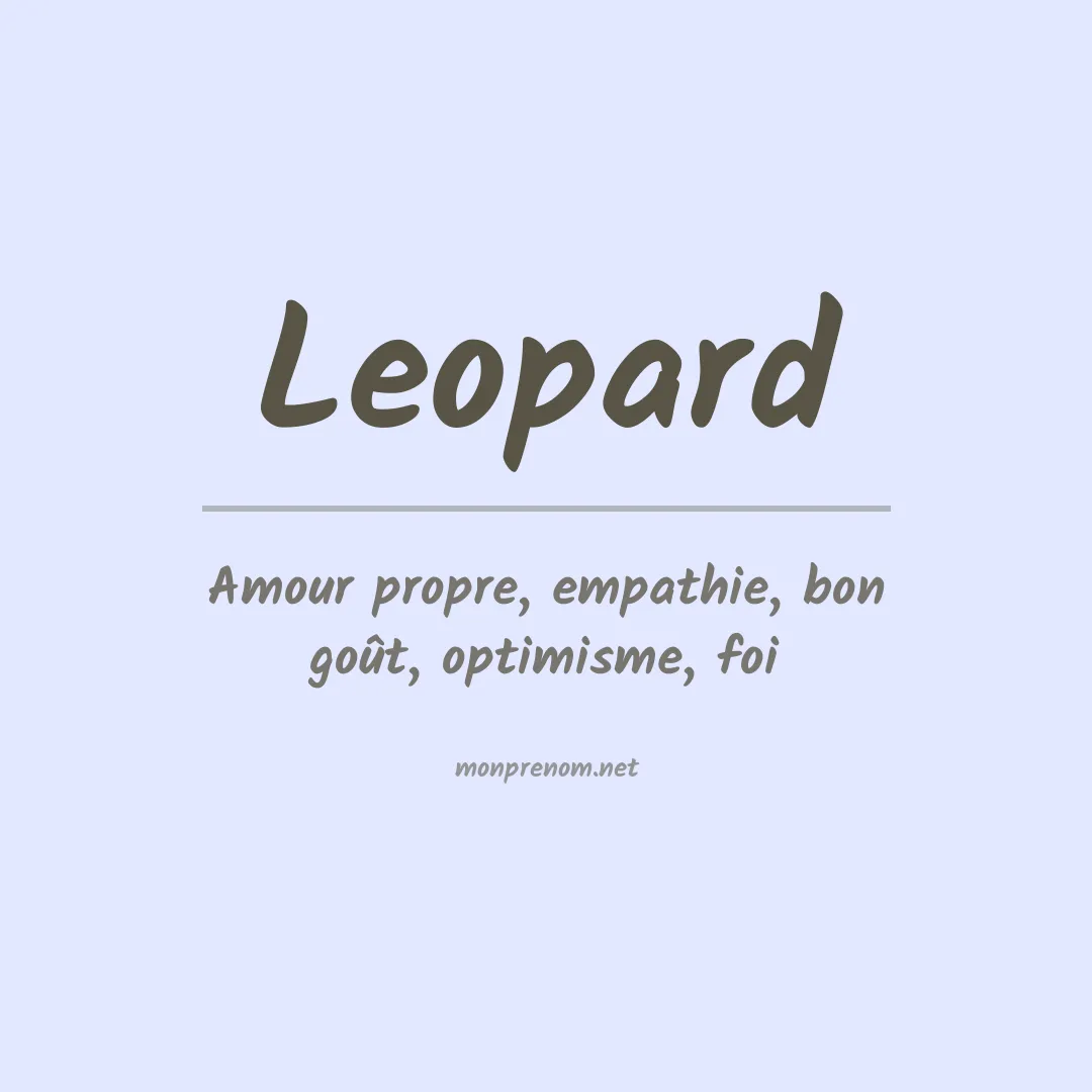 Signification du Prénom Leopard