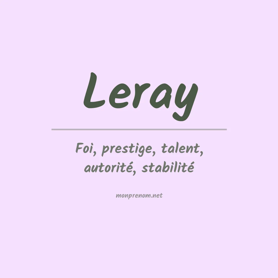 Signification du Prénom Leray
