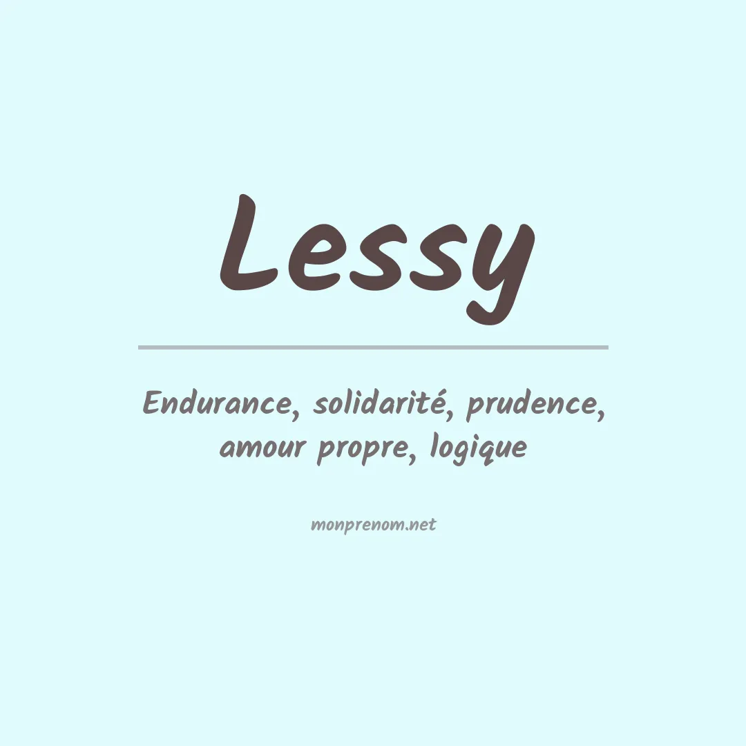 Signification du Prénom Lessy