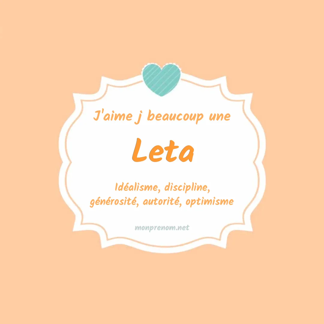 j'aime beaucoup Leta