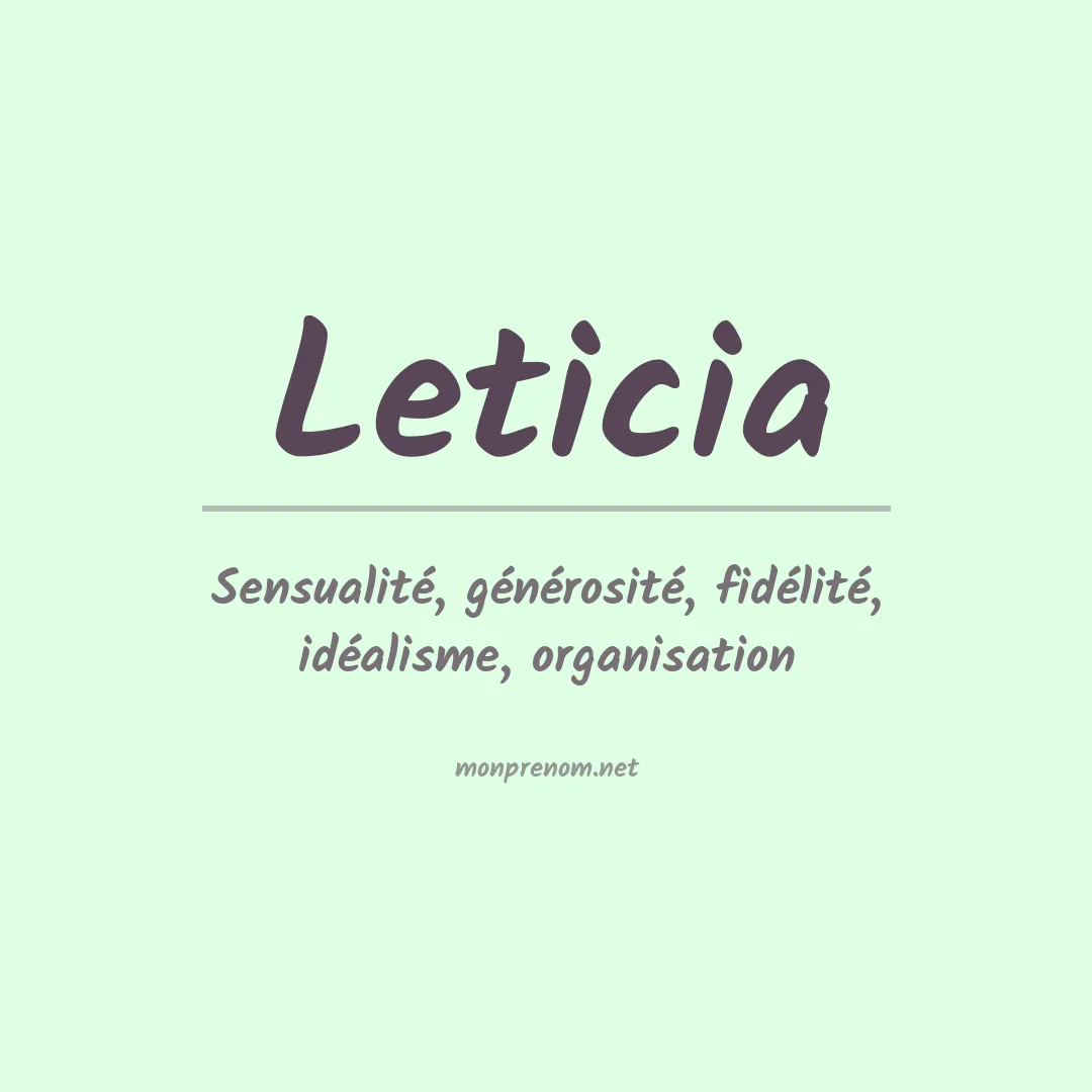 Signification du Prénom Leticia