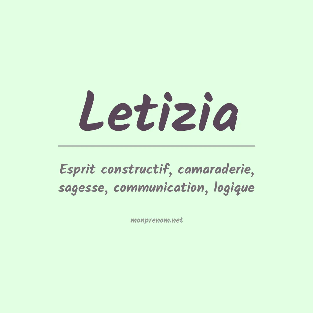 Signification du Prénom Letizia