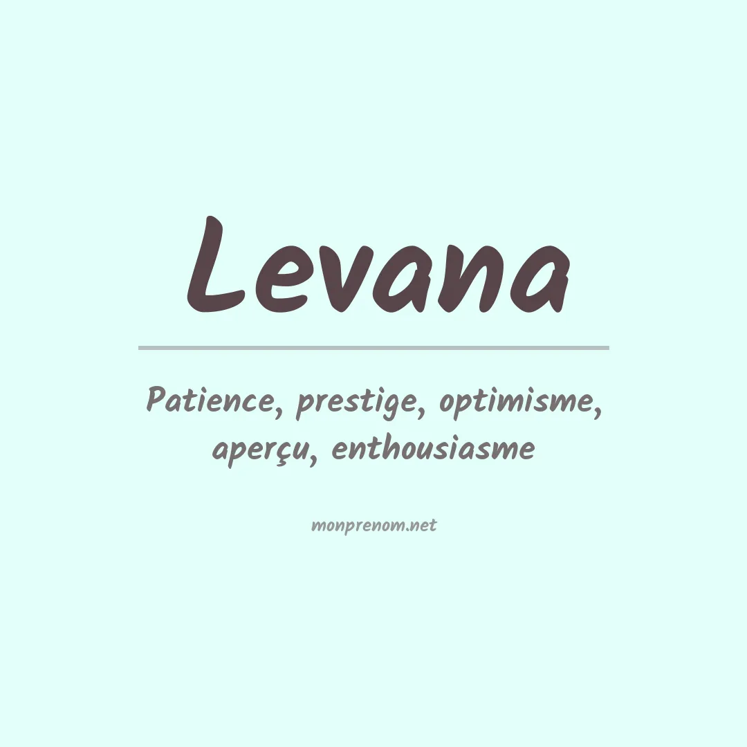 Signification du Prénom Levana Signification du Prénom Levana