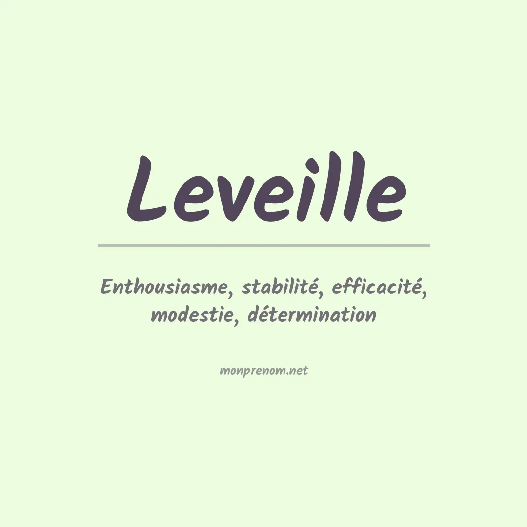 Signification du Prénom Leveille