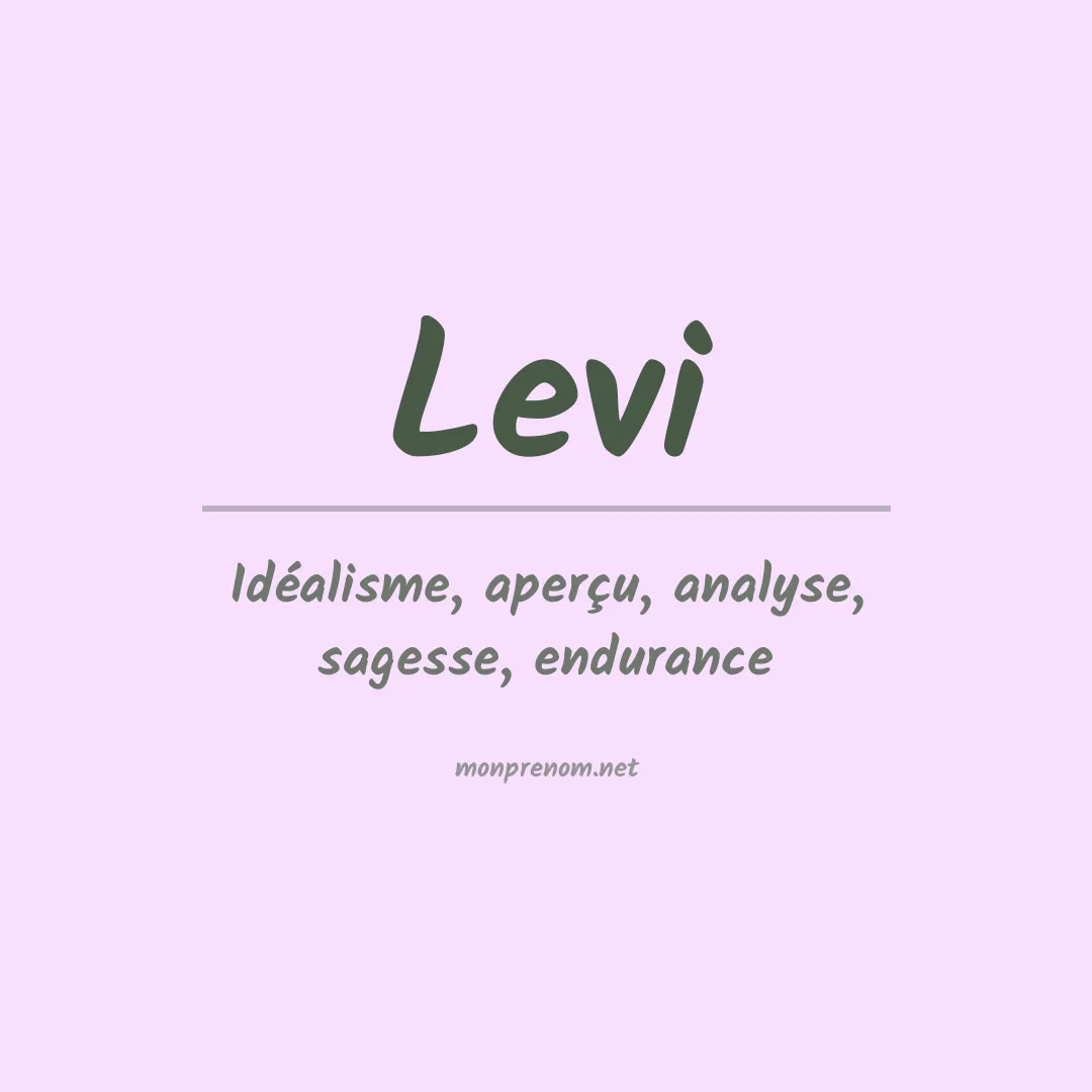 Signification du Prénom Levi