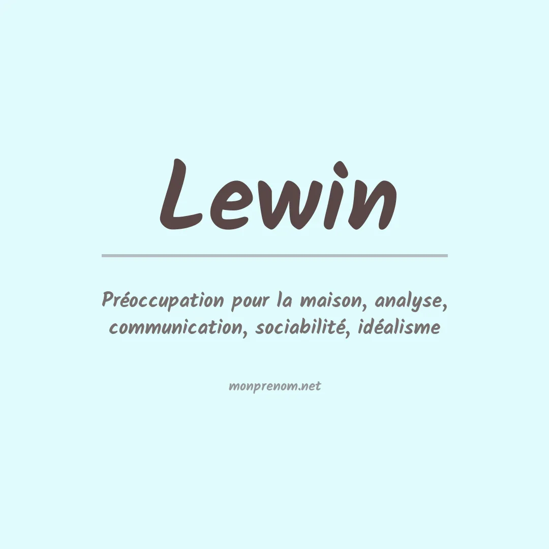 Signification du Prénom Lewin