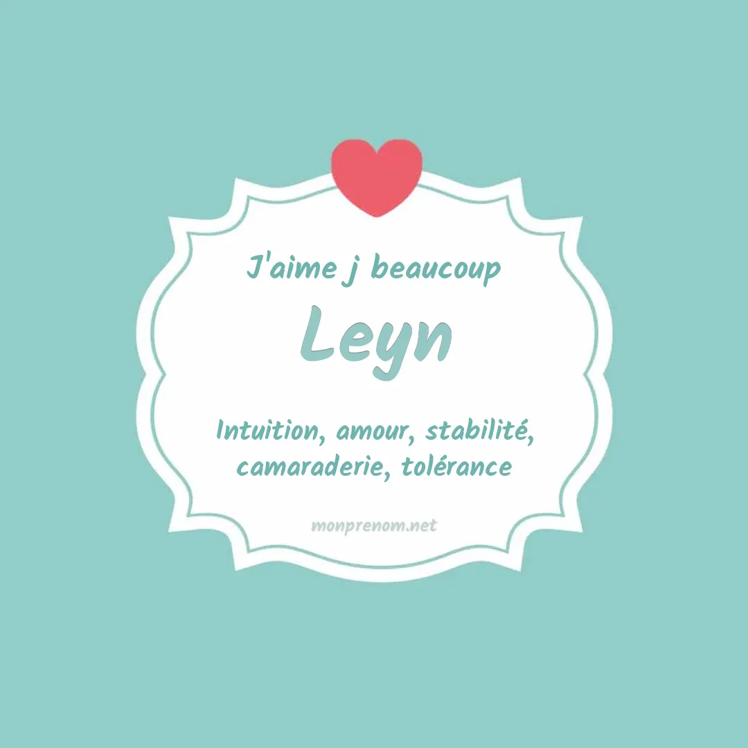 j'aime beaucoup Leyn