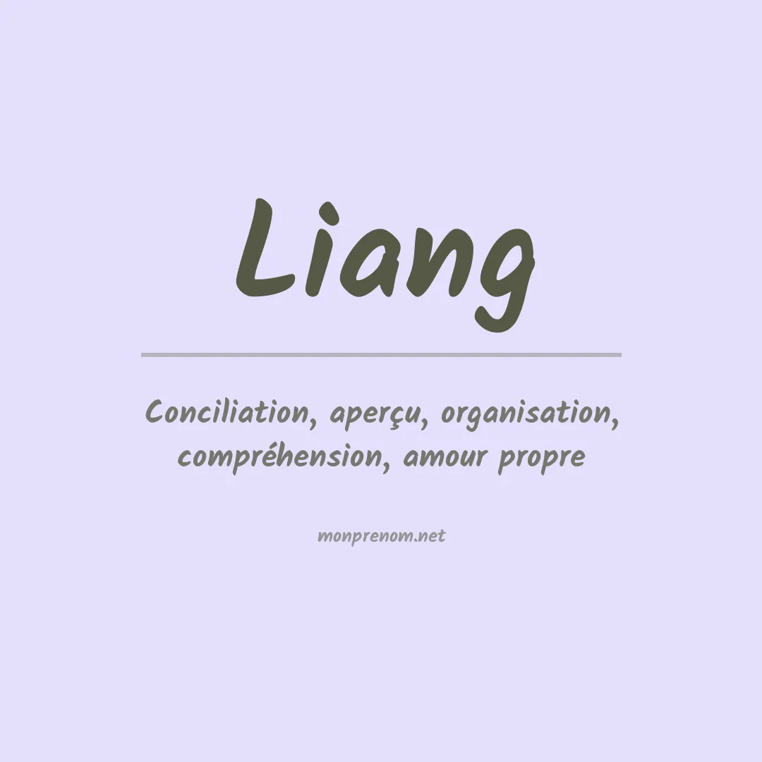 Signification du Prénom Liang
