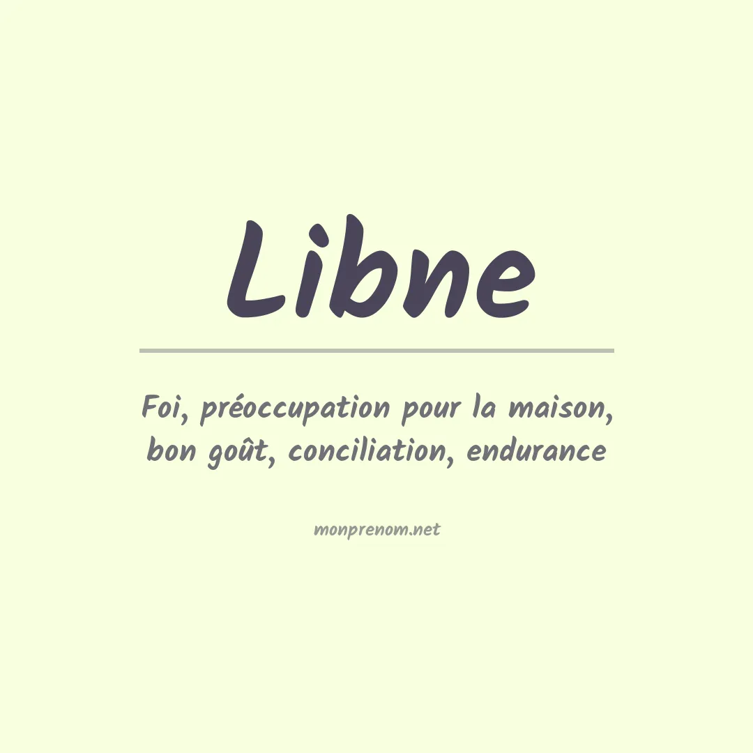 Signification du Prénom Libne Signification du Prénom Libne
