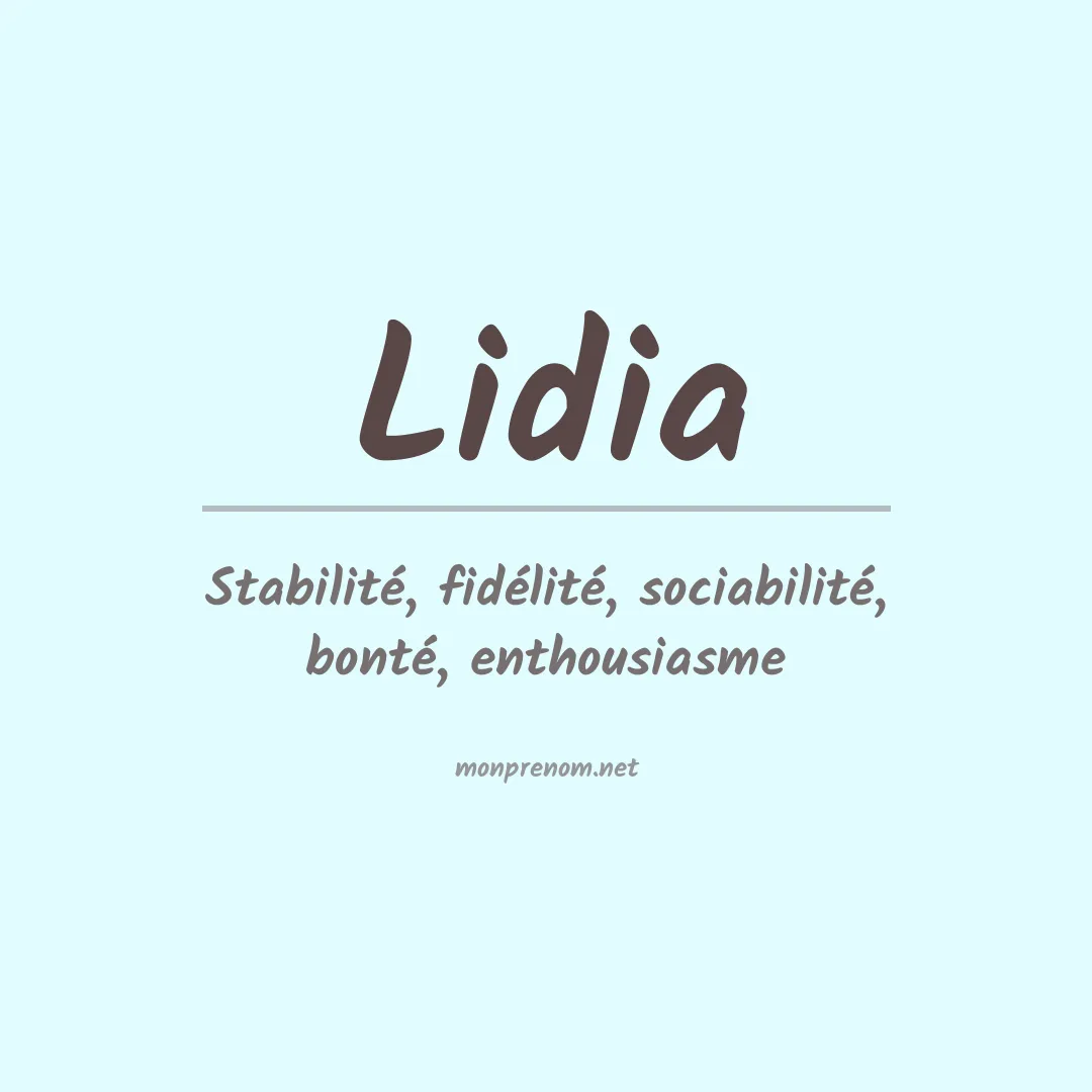 Signification du Prénom Lidia