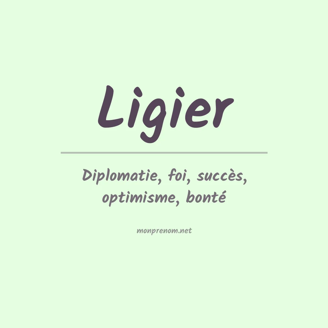 Signification du Prénom Ligier Signification du Prénom Ligier