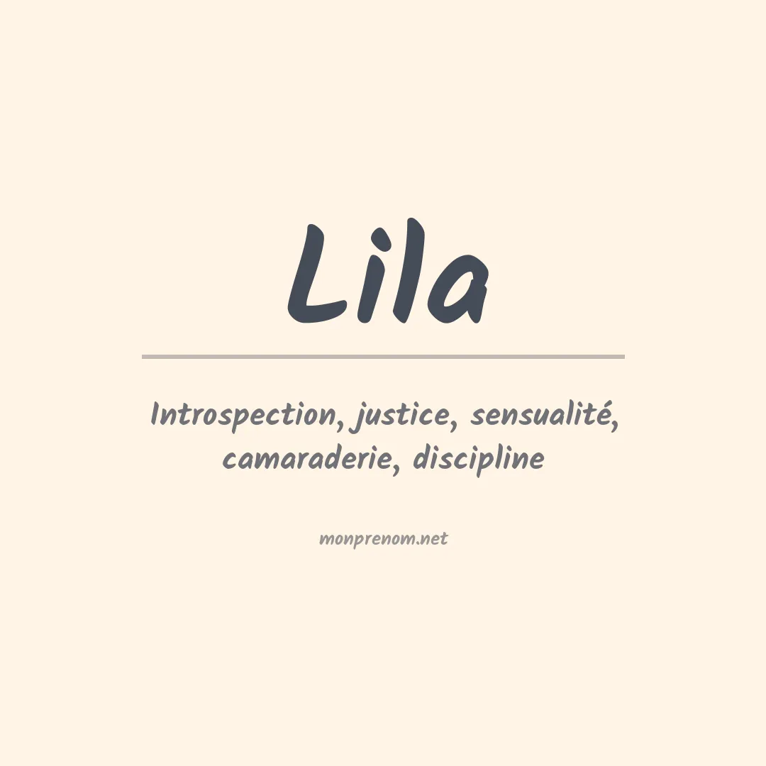 Signification du Prénom Lila